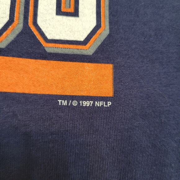 Vintage 1997 Denver Broncos T-Shirt Mens S (Tagged Youth XL) 90s Artex - Picture 3 of 6